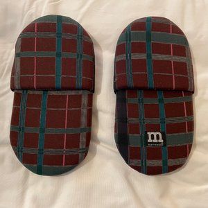 Marimekko plaid house slippers made in Finland